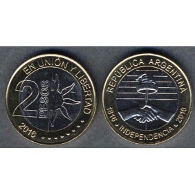 ARGENTINA 2 Pesos 2016...