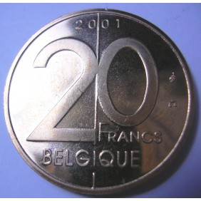BELGIUM 20 Francs 2001...