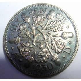 GREAT BRITAIN 6 Pence 1930...