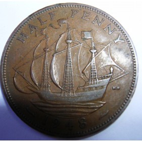 GREAT BRITAIN 1/2 Penny 1948