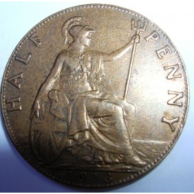 GREAT BRITAIN 1/2 Penny 1913