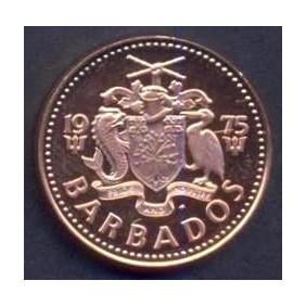 BARBADOS 1 Cent 1975 PROOF