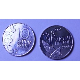 FINLAND 10 Pennia 2000
