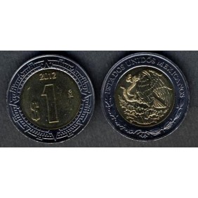 MEXICO 1 Peso 2012 Bimetallic