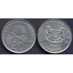 SINGAPORE 20 Cents 1993