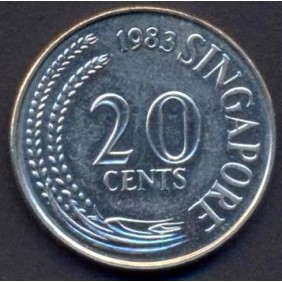 SINGAPORE 20 Cents 1983
