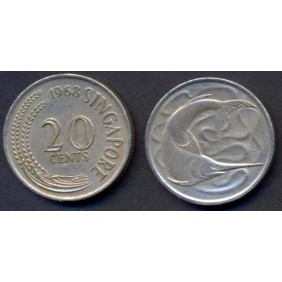 SINGAPORE 20 Cents 1968