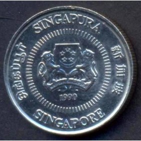 SINGAPORE 10 Cents 1990