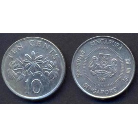 SINGAPORE 10 Cents 1985