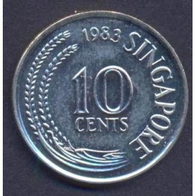 SINGAPORE 10 Cents 1983