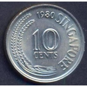 SINGAPORE 10 Cents 1980