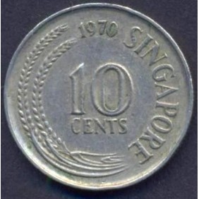 SINGAPORE 10 Cents 1970