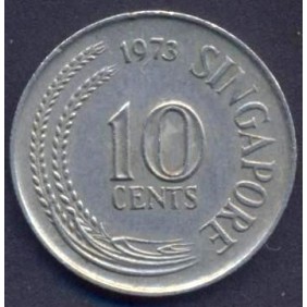 SINGAPORE 10 Cents 1973