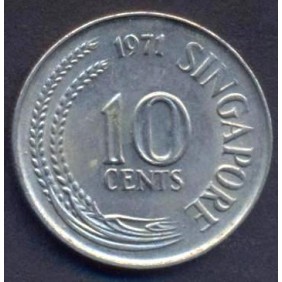SINGAPORE 10 Cents 1971