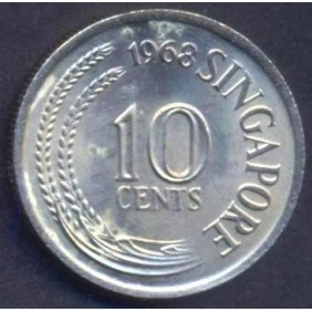 SINGAPORE 10 Cents 1968