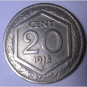 20 Centesimi 1918  ESAGONO