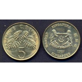 SINGAPORE 5 Cents 1997