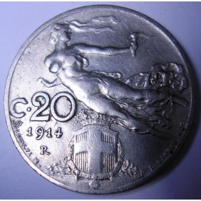 20 Centesimi 1914 donna...
