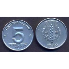 DDR 5 Pfennig 1950 A