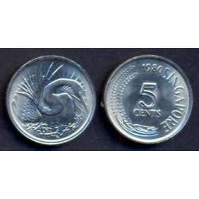 SINGAPORE 5 Cents 1980
