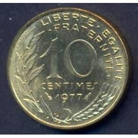 FRANCE 10 Centimes 1977