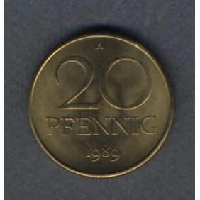 DDR 20 Pfennig 1989