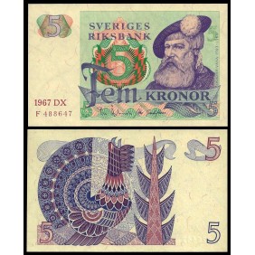 SWEDEN 5 Kronor 1967