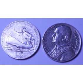 VATICANO Pio XI 5 Lire 1930 AG