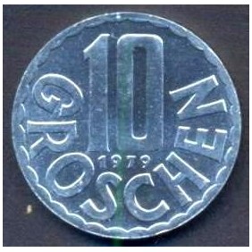 AUSTRIA 10 Groschen 1979