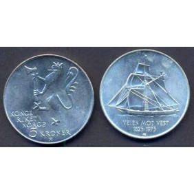 NORWAY 5 Kroner 1975 Ann....