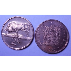 SOUTH AFRICA 2 Cents 1975...
