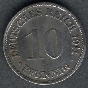 GERMANY EMPIRE 10 Pfennig...