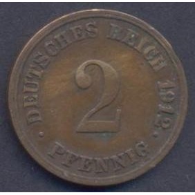 GERMANY EMPIRE 2 Pfennig...