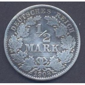 GERMANY EMPIRE 1/2 Mark...