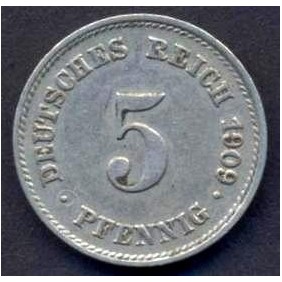 GERMANY EMPIRE 5 Pfennig...