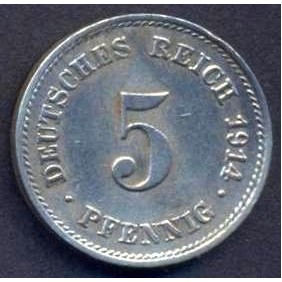 GERMANY EMPIRE 5 Pfennig...