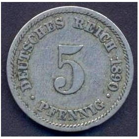 GERMANY EMPIRE 5 Pfennig...