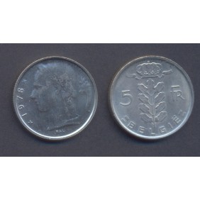 BELGIUM 5 Francs 1978 Belgie