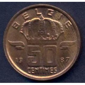 BELGIUM 50 Centimes 1987...