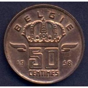 BELGIUM 50 Centimes 1958...