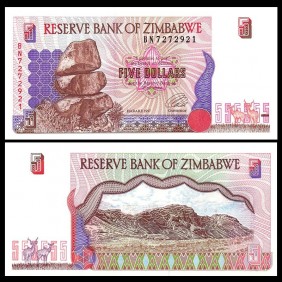 ZIMBABWE 5 Dollars 1997