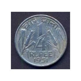 INDIA 1/4 Rupee 1951 C