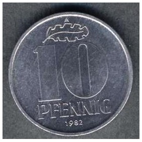 DDR 10 Pfennig 1982