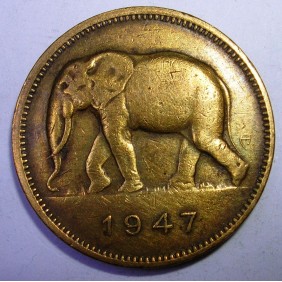 BELGIAN CONGO 2 Francs 1947