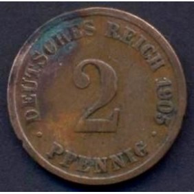 GERMANY EMPIRE 2 Pfennig...