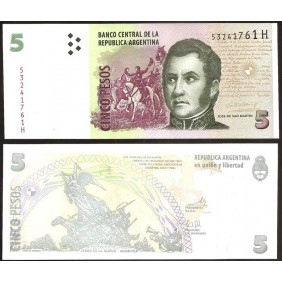 ARGENTINA 5 Pesos 2003 Serie H