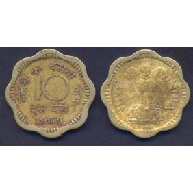 INDIA 10 Paise 1968 C