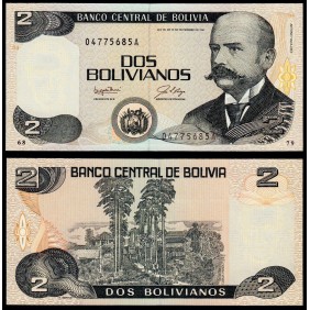 BOLIVIA 2 Bolivianos 1990