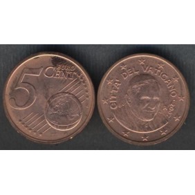 VATICANO 5 Euro Cent 2007