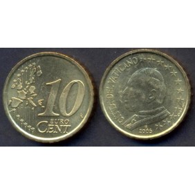 VATICANO 10 Euro Cent 2005